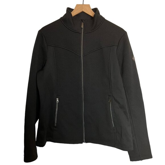 Spyder Womens XL Full-Zip Black Textured Jacket - Picture 2 of 5